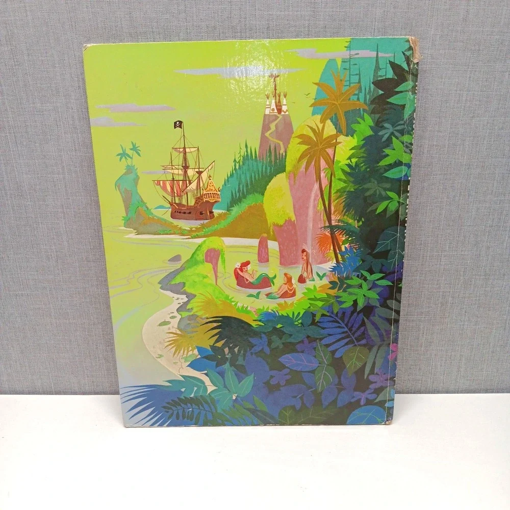 Vintage 1980 Walt‎ Disney Peter Pan Large Format Hardcover Book Golden Press 80s